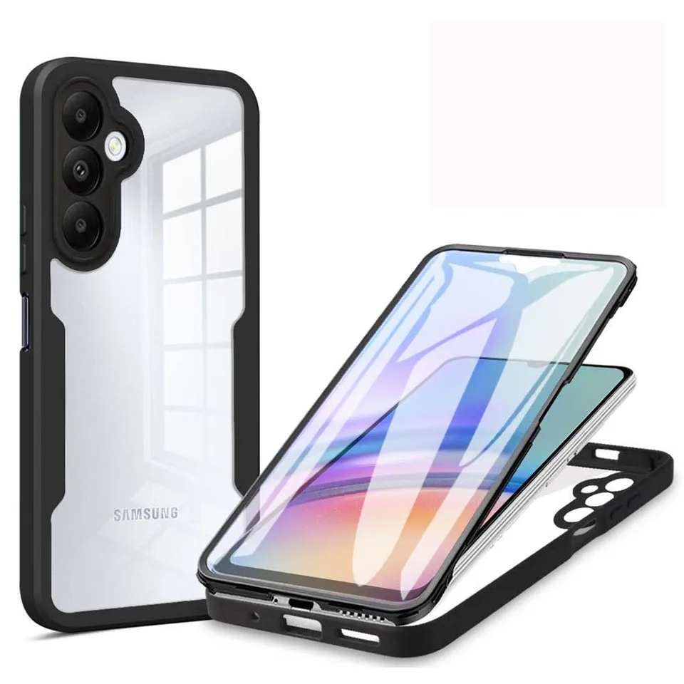 360 Transparentný puzdro na obrazovku s celkovým telom pre Samsung Galaxy A55 A35 A15 A14 A54 A34 A05 A05S A04S SOCPORPPROUT PLOOP