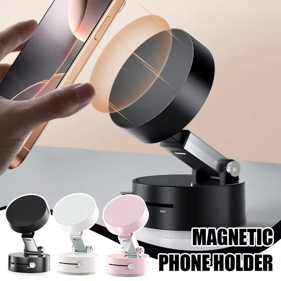 360 ° nastaviteľná vákuová magnetická sacia šálka držiaka telefónu bez ruky zložená kuchyňa Lazy Telefón Držiak pre Magsafe iPhone Xiaomi