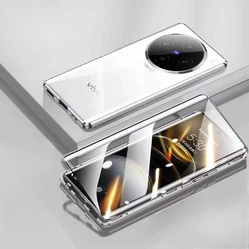 360 ° obojstranné puzdro na magnetický sklenený telefón pre puzdro pre plné ochrany Vivo X200 Pro Full-Fall pre puzdro pre ochranné prostriedky X200 Pro Mini Protective Funda