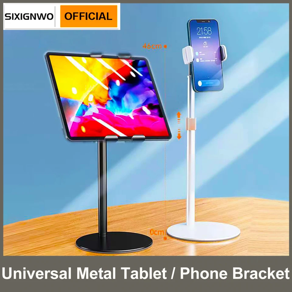 360 ° Rotačná hliníková zliatina Prenosná úprava výšky telefónu Hra Oprava držiaka Tablet Tablet Desktop Univerzálna podpora Tablet Stand