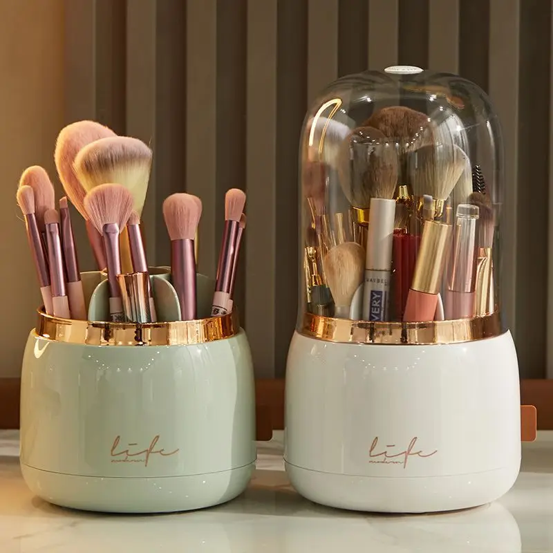 360 ° Rotačné make -up kefy držiak prenosný organizátor make -upu kozmetický úložný box make -up náradie šperky