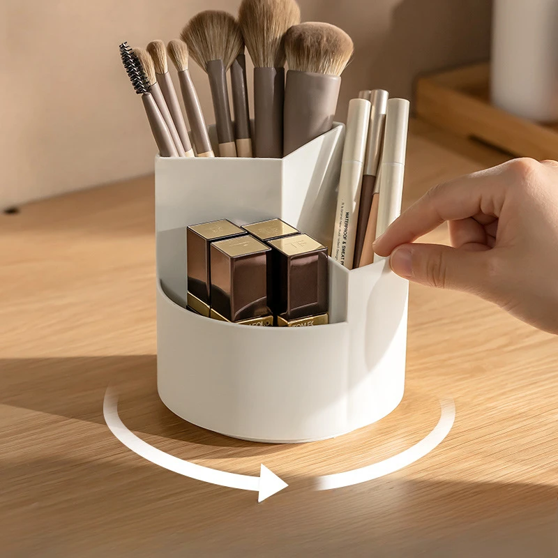 360 ° rotujúca make -up kefa držiak Cosmet Storag Box Organizátor rúž rúžov ​​na kontajner