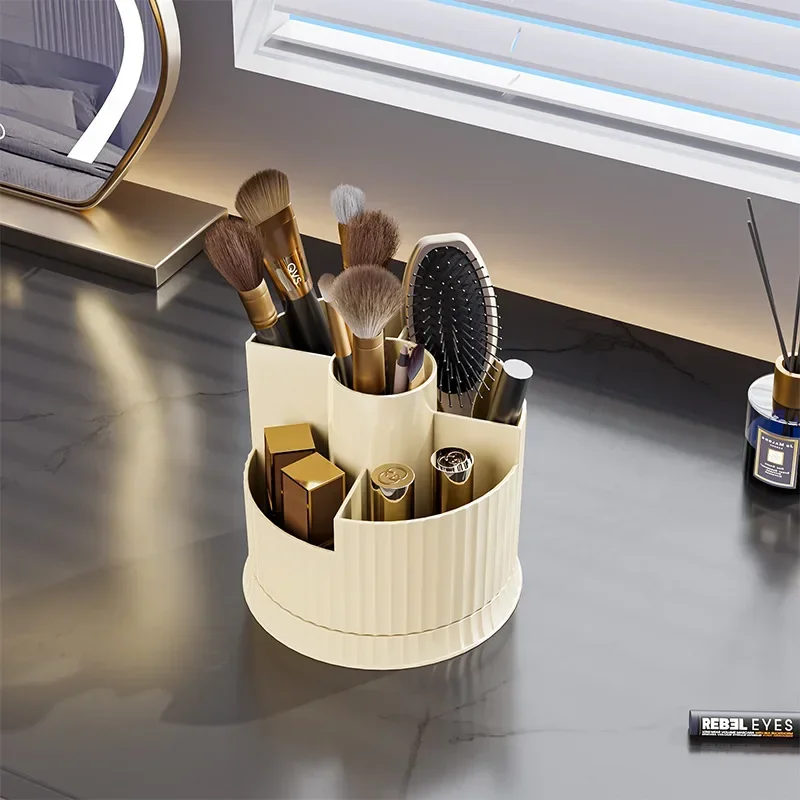 360 ° rotujúca make -up kefa držiak Cosmet Storag Box Organizátor rúž rúžov ​​na kontajner