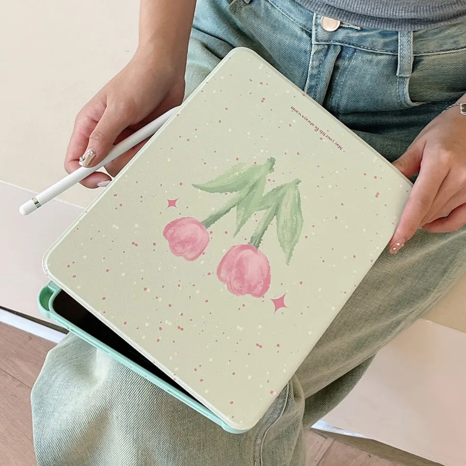 360 ° rotácia s držiakom ceruzkou Funda pre nový iPad 10.2 5. generácia 10,9 iPad Pro 11 9,7 8. Air3 Pro10.5 10. puzdro Tulip