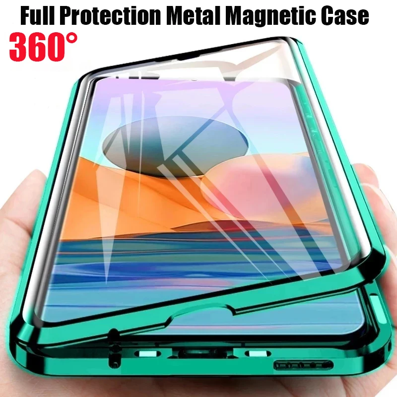 360 ° úplná ochrana kovový kov Magnetický obojžistý sklenený nárazník pre puzdro pre Samsung S25 Ultra S23 S21 S22 S24 Ultra Plus Fe