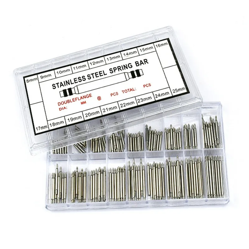 360ks/box 8-25 mm z nehrdzavejúcej ocele ZAHRADNUJÚCE PORADENIE PORADENIA SPRING STRAP LINK PINS PINS PRE STRÁNKA STRÁNKY OPRAVY