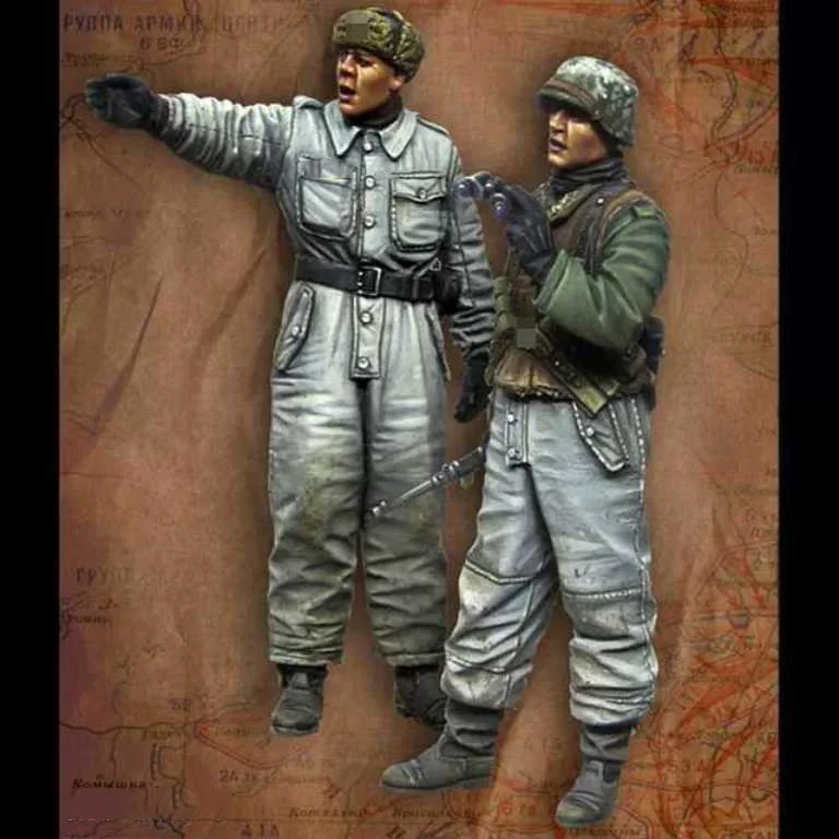 36126 Obrázky živice, súpravy vojakov (iba 2 obrázky) nenatievané nezasiahnuté 1/35