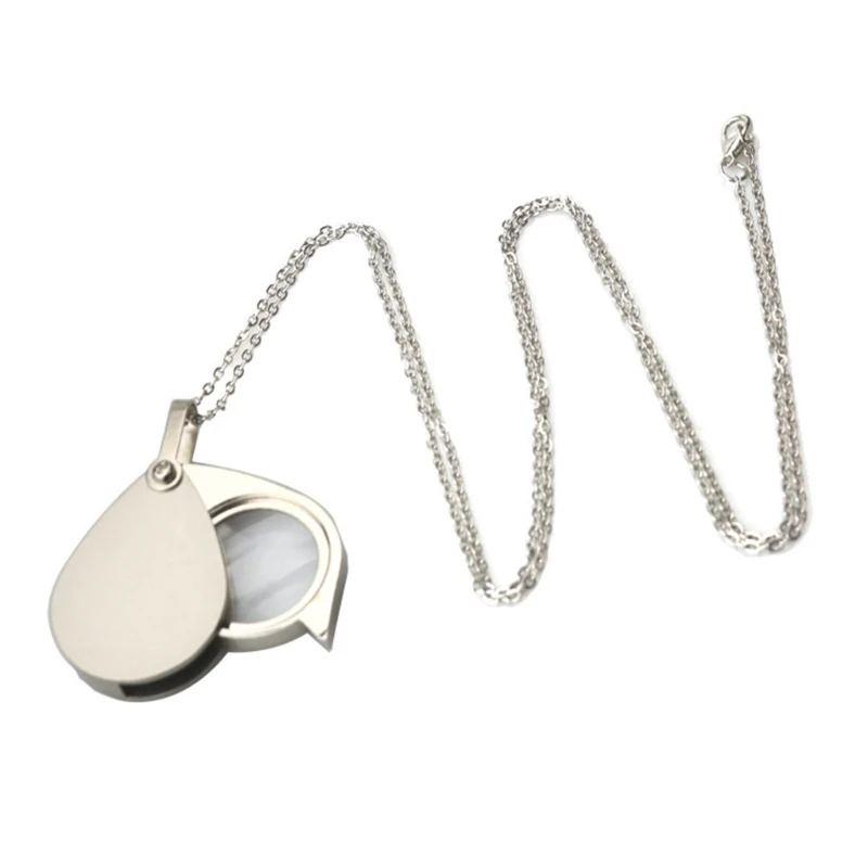 367D sklenený reťazec náhrdelník Loupe Loupe Pendant Old Man Reading Gula