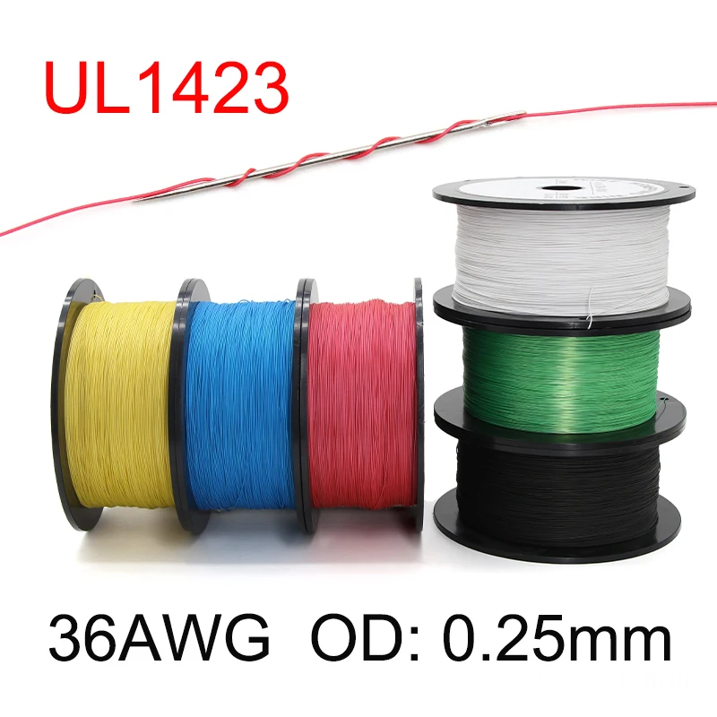 36awg PTFE s jedným medeným drôtom UL1423 PVDF Izolované strieborné 1 jadro mikro jemné vysokoteplotné elektrické kábel