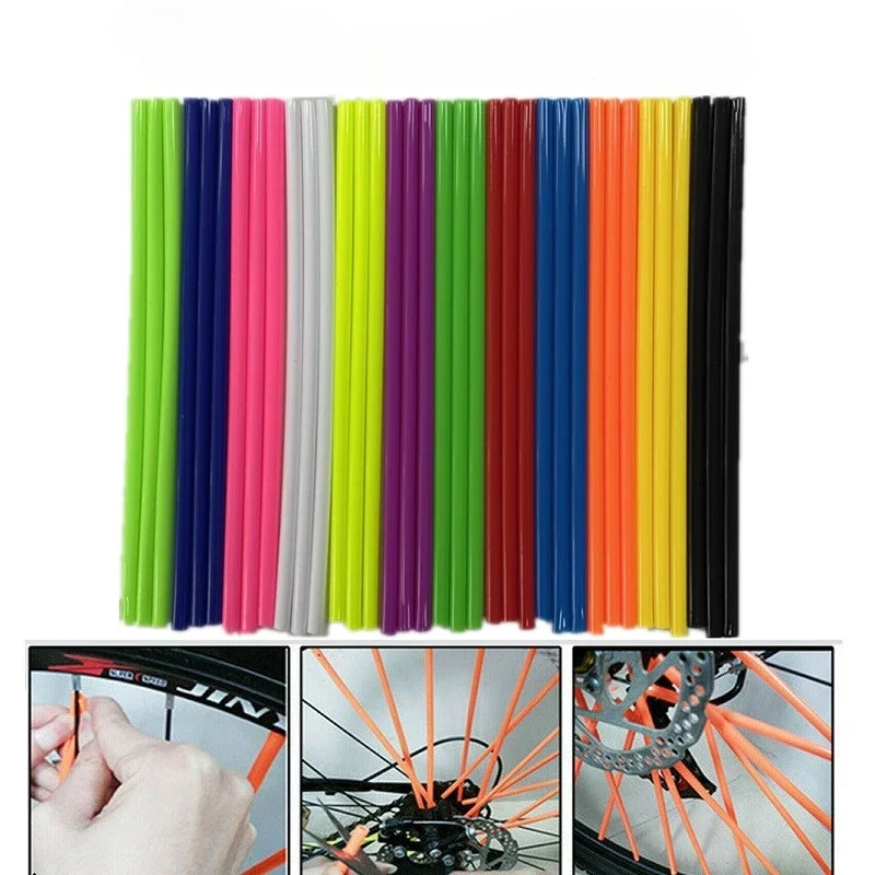 36ks 24 cm bicyklových motocyklových kolesových kolies Chránič pokrýva pokožky potrubia pre motokrosové bicykle cool doplnky 11 farieb 24 cm