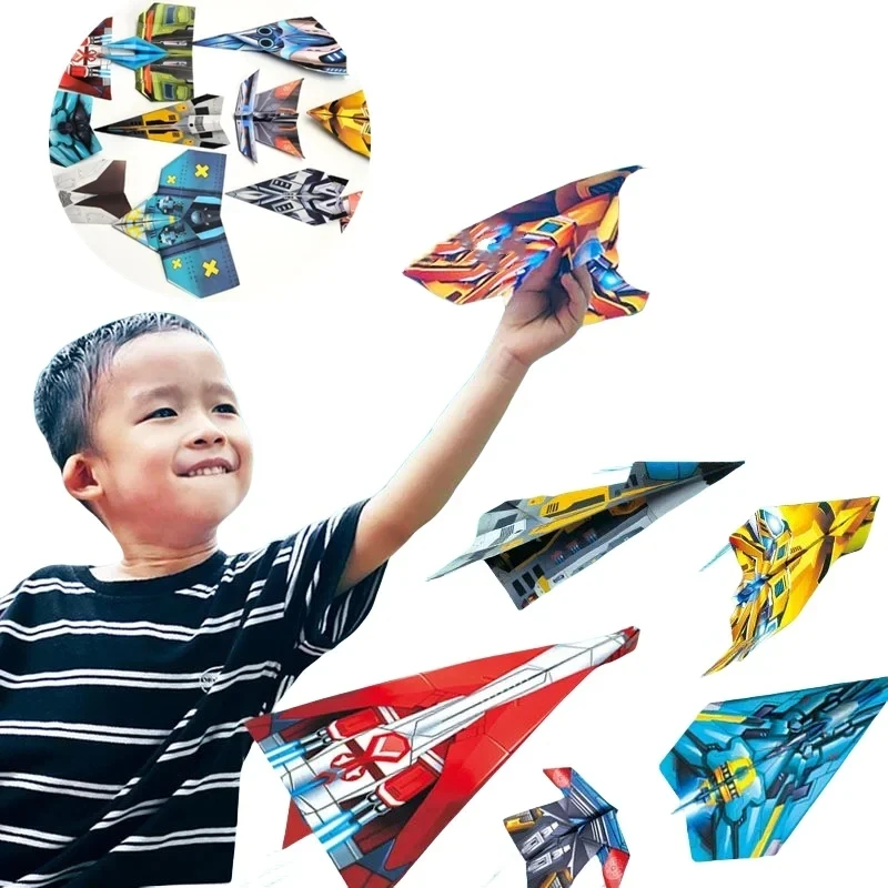 36ks deti kreatívne origami papierové lietadlá skladanie domácich majstrov rodič-dieťa plná farebná remeselná hračkárska hračka Vzdelávacie hračky