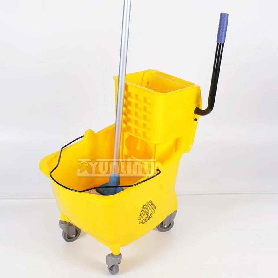 36L mop stlačený suchý vedro mop vedierka ruky premývacie vodné čistenie podlahy Nástroj na umývanie vedra Trolley Čistiaci vozík