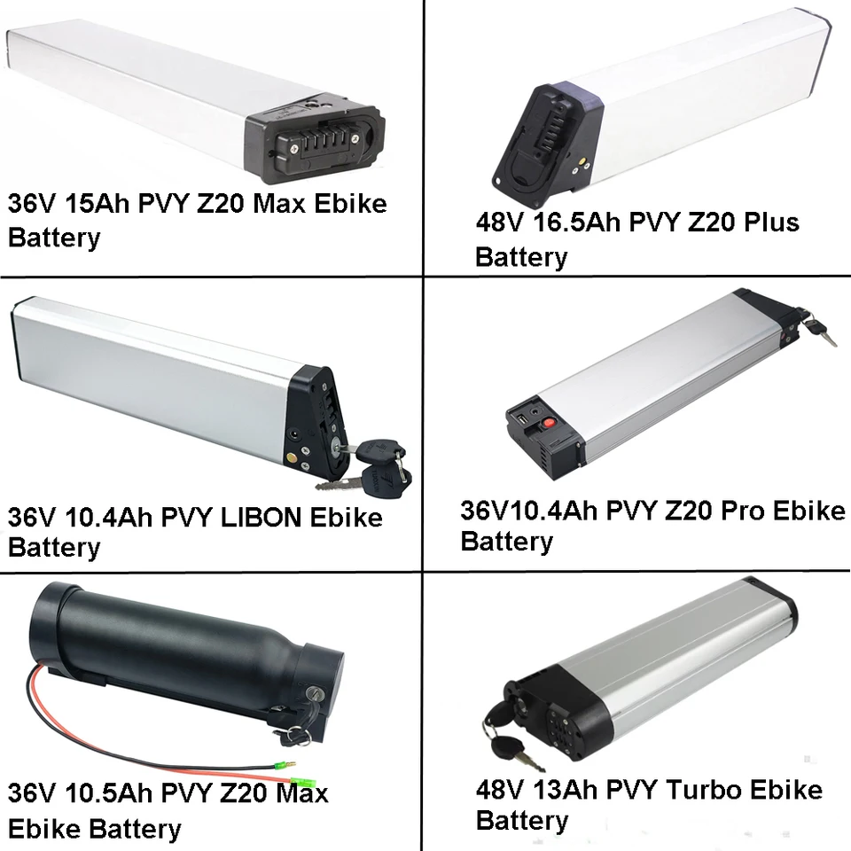 36V 10AH 10.4AH 10,5AH 15AH 48V 13AH 16,5AH E-Bike Li-Ion Battery for Pvy Z20 Pro Plus Max Turbo Libon Electric Bike Bike