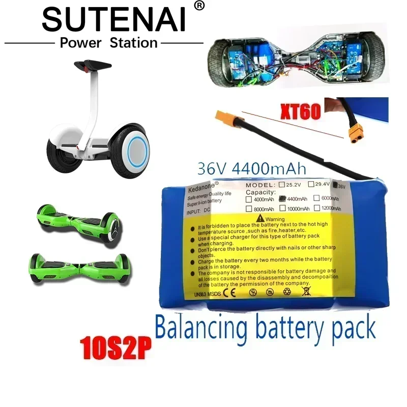 36V 4.4AH lítiová batéria 10S2P Littium -iónová batéria 42V 4400 mAh skútrova batéria Torsion Balance Batéria