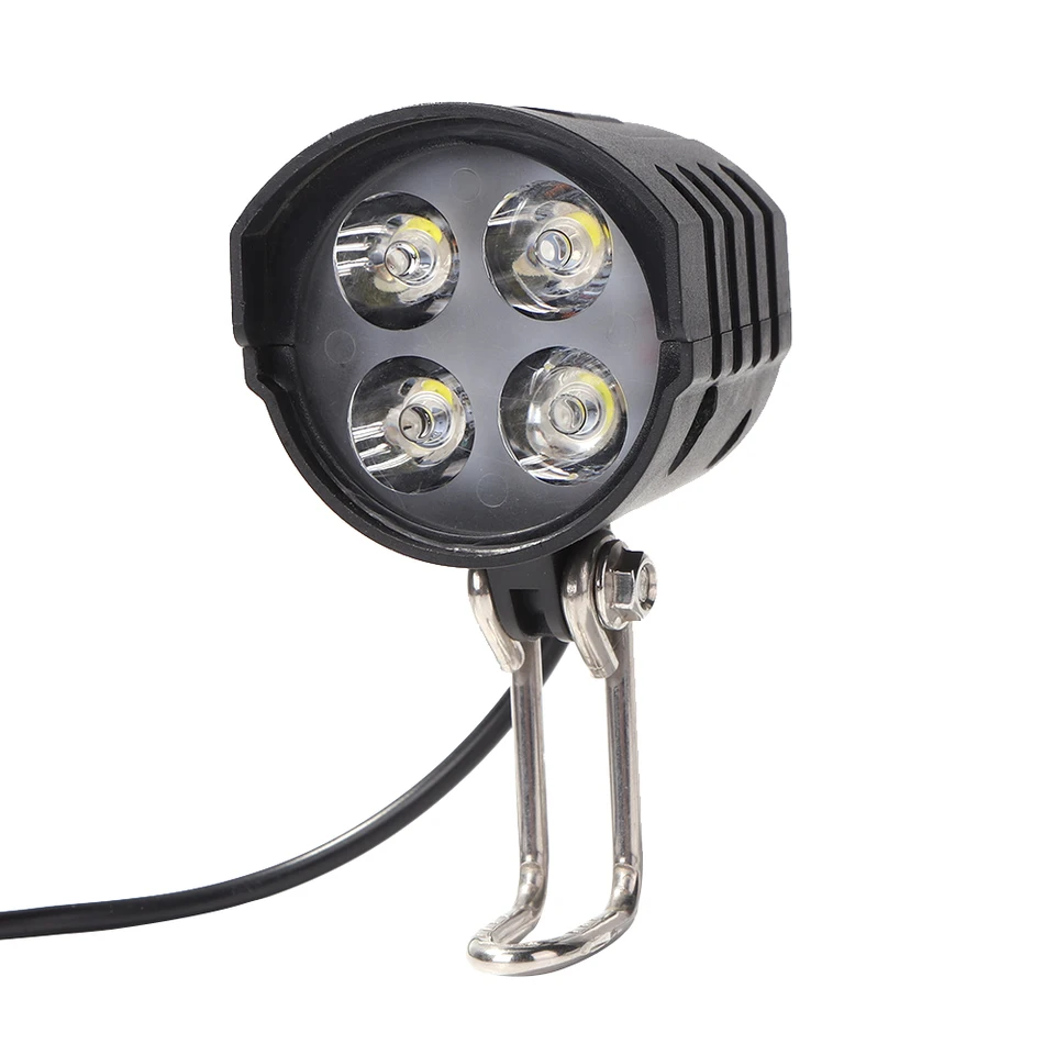 36V 48V 60V EL-Bike Light Electric Electric Bicycle 4 LED svetlomet 12W nepremokavý 2 in 1 roh a svetlo spínač bicykla baterky