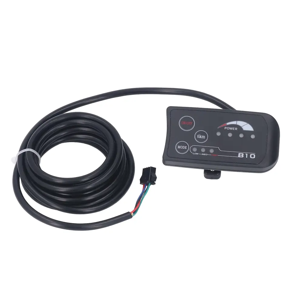 36V 48V S810 LED displejový panel pre elektrický bicykel 4 drôtený modifikácia LED riadiaca displej Meter SM zástrčka SM