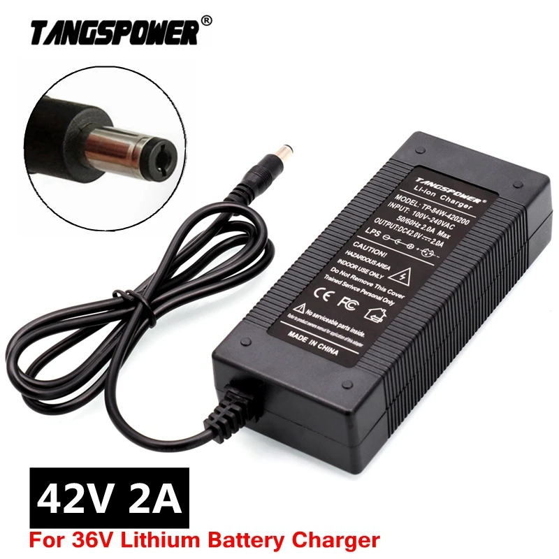 36V Li-Ion Battery Nabíjačku 42V 2A Vstup 100-240V pre 10Series 36V lítiová nabíjačka EÚ/US/AU/UK DC