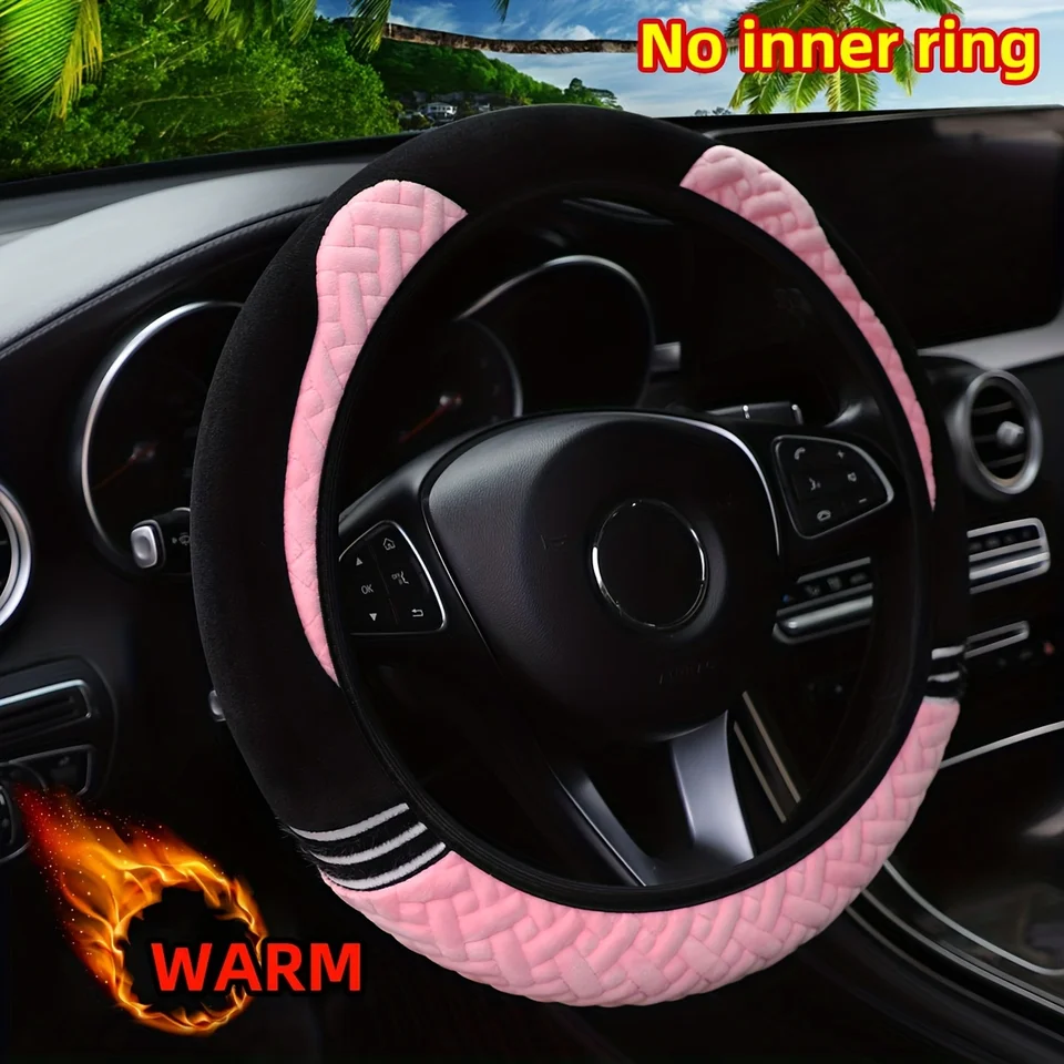 37-38 cm plyšový kryt volantu Mäkké roztomilé malé monštrum Dizajn Pohodlné priľnavosť pre ženy interiérové ​​zásoby automobilu