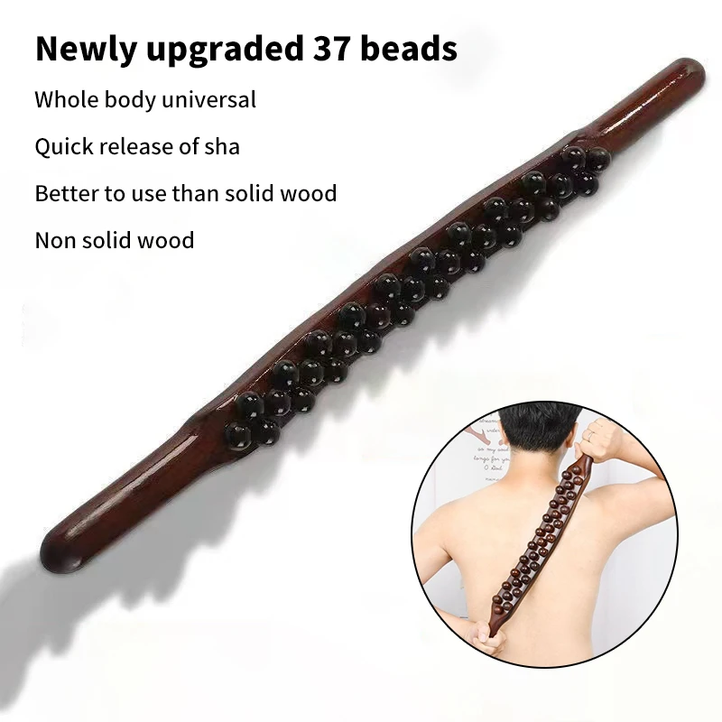 37 guľôčky Univerzálne zadné masážne šľachy Škrabanie páčnej páky Gua Sha Relax Therapy Tool Tool Massager (plast)