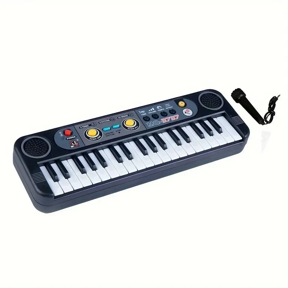 37 kľúče hudobná klavír Klávesová klávesnica Multifunkčná dvanásť reproduktorov Elektronická klávesnica s mikrofónovým klavírnym mikrofónom