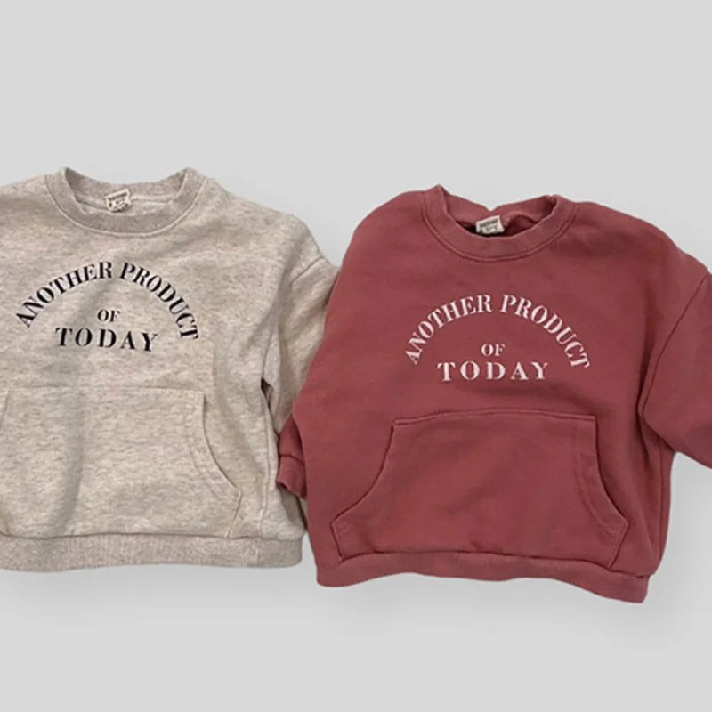 3714b detský sveter 2022 Jeseň Nový list tlačiarenský sveter s dlhým rukávom bavlna Casy Girl's Sweatershir Pullover