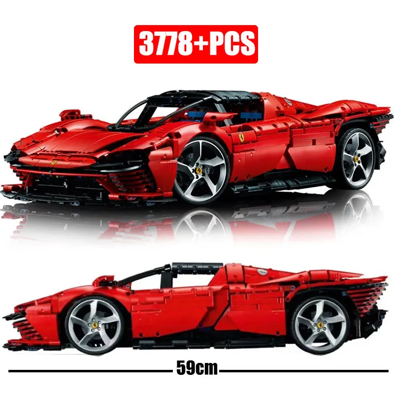 3778ks Ferraried Daytona SP3 Supercar Model Build Block Block Hračky pre chlapcov Dievčatá Darček Kompatibilný 42143