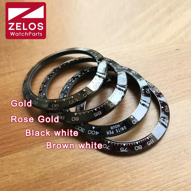 38.5*30,5 mm Vysoko kvalitné keramické rámové vložky slučka Rolex RLX Cosmograph Daytona Watch 116500 Nástroje náhradných dielov