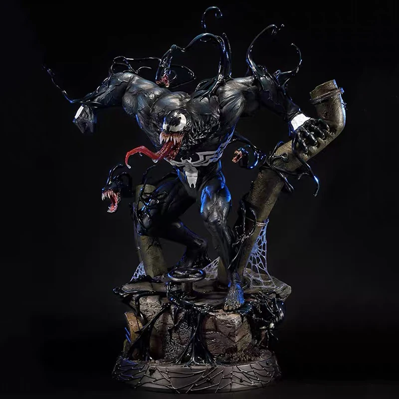 38 cm Anime Marvel Úžasné figúrky Spider-Man Figures Venom Akčné figúrky Triple Headed PVC Model Figurín Zbierka dekorácie Darčeky