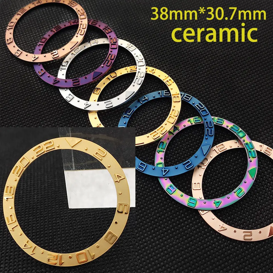 38 mm*30,8 mm hodinky Zakeramický keramický prsteň Zháňajte zarámové hodinky 40 mm puzdro NH35 Case Watch Watch Watch Adsessories