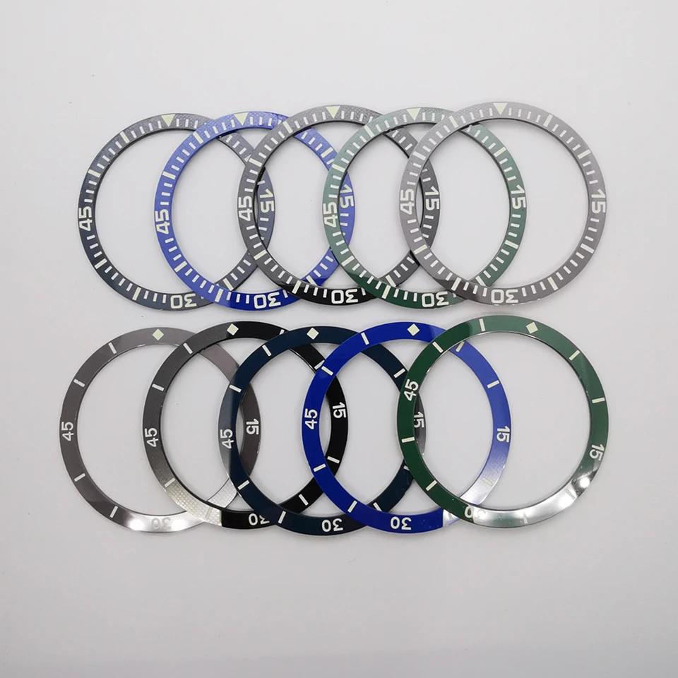 38 mm*31,5 mm ploché svetelné keramické hodinky Zložky Rings Fit 40 mm puzdro