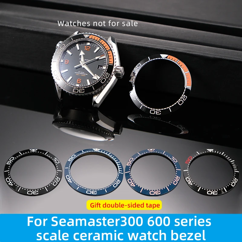 38 mm 40 mm 42 mm Vysoko kvalitný čierny keramický rámový vložka pre Omega Seamaster 300 600 Hodink číselník, Dialt