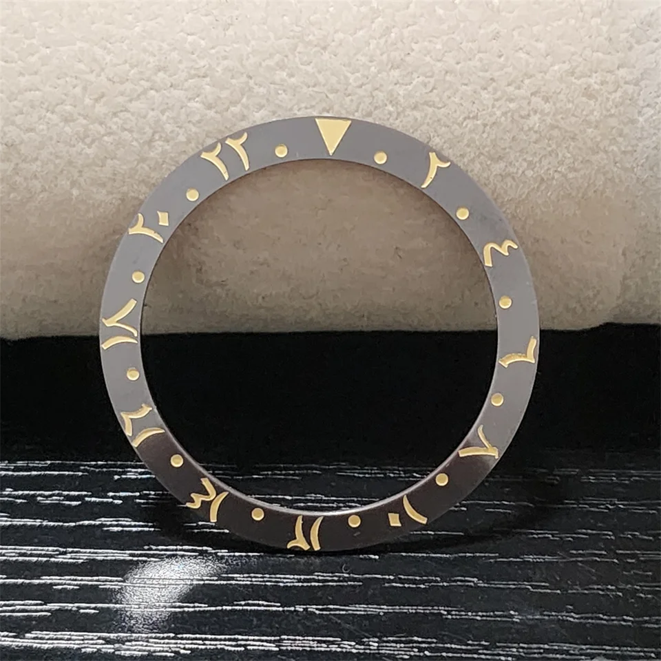 38 mm keramický rám s arabským písmom v rôznych farbách sa hodí 40 mm 41 mm z nehrdzavejúcej ocele.