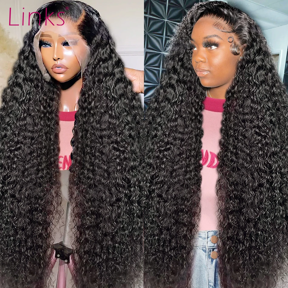 38 -palcová hlboká vlna čelná parochňa priehľadná 13x4 13x6 HD Lace predné ľudské vlasové parochne parochne kučeravé ľudské vlasové čipky čelné parochne pre ženy