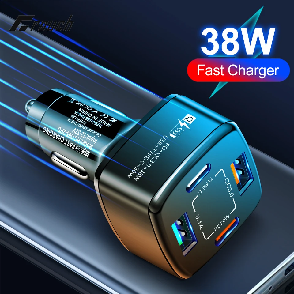 38 W Dual USB C nabíjačka automobilu rýchle nabíjanie typu C nabíjačku automobilu pre iPhone 13 Xiaomi Huawei Samsung Tablet Tablet Adapter