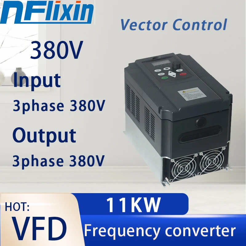 380V Ekonomický VFD 11KW 15HP 3fázový vstupný výstup Variabilnú frekvenčnú frekvenčnú jednotku Invertor AC Redler