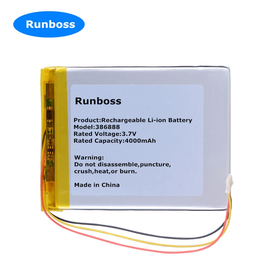 386888 357095 3,7V 4000 mAh Polymer Li-Ion Battery for Buks Buks James Cook Boox E-kniha Poke Pro Onyx Darwin 3 4 5 6 Ph386888pl