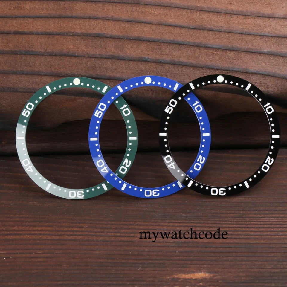 39 mm*33 mm 62 mm ploché hodinky vložka Keramika/hliníkové hodinky Náhradné náhrady za opravu súpravy Black Blue Green Ring