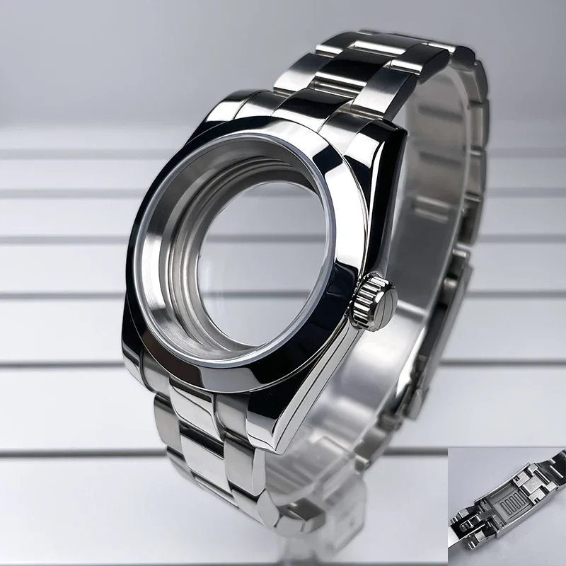 39 mm DJ NH35 Case Ocel Flat Branch Sapphire Glass pre modifikáciu modifikácie Seiko Mod 28,5 mm číselník NH35 NH36 Pohybové hodinky Case Case