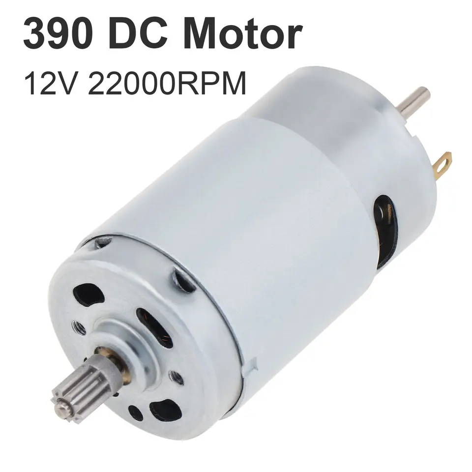 390 jednosmerného motora 9 zubov 12 V 22000 ot./minpm Vysokorýchlostný krútiaci moment Mini Motor pre vzduchové čerpadlo / DIY hračky / malé spotrebiče