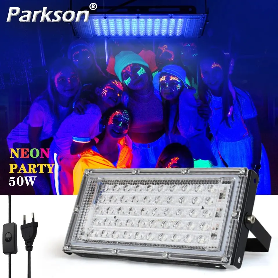 395nm UV LED etapa Blacklight Ultrafolet 50W 220V Efekt Light Flood Ultravelet Lamp Fluorescenčný večierok Svetelný neónový bar