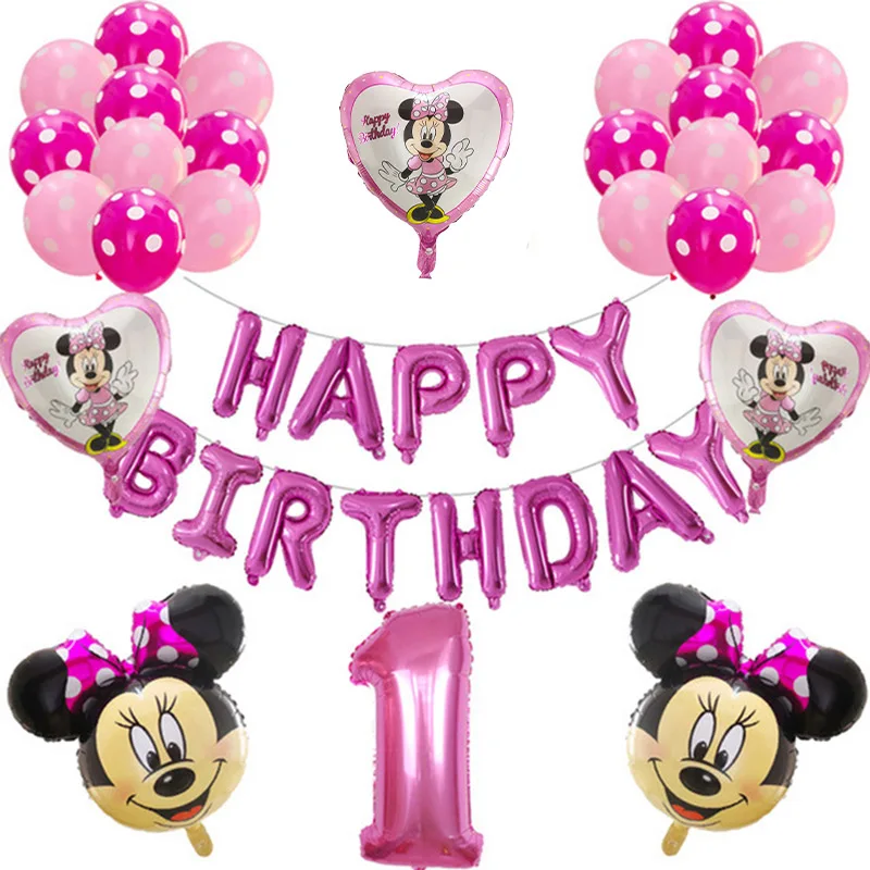 39ks/set Mickey Minnie fólia hélium Balón 30 