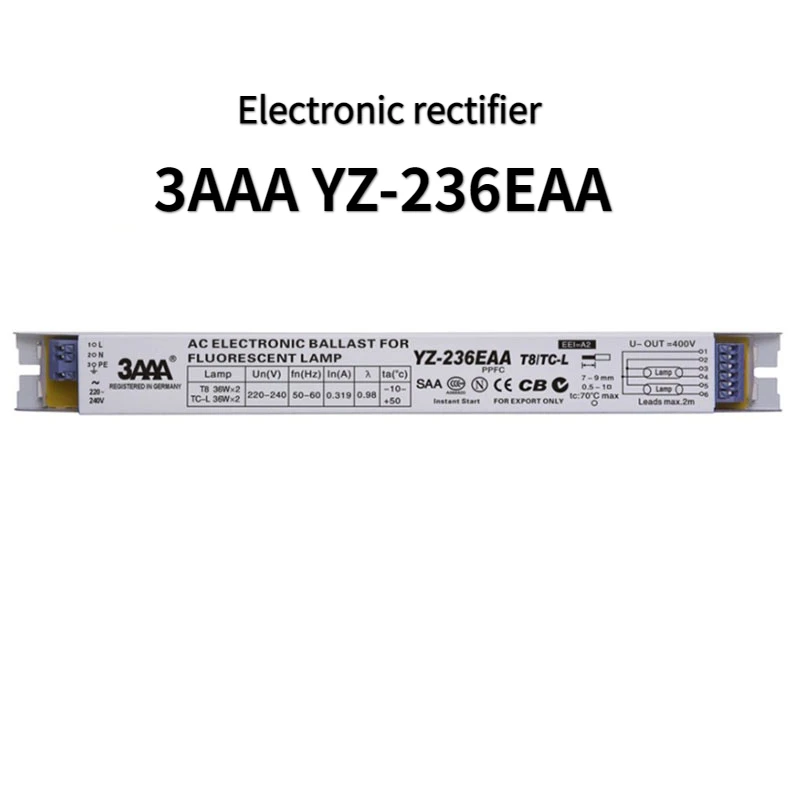 3AAA YZ-236EAA T8 TC-L 220-240V 2x36W 2x40W L290D Neónová lampa / fluorescenčná lampa Elektronický balast