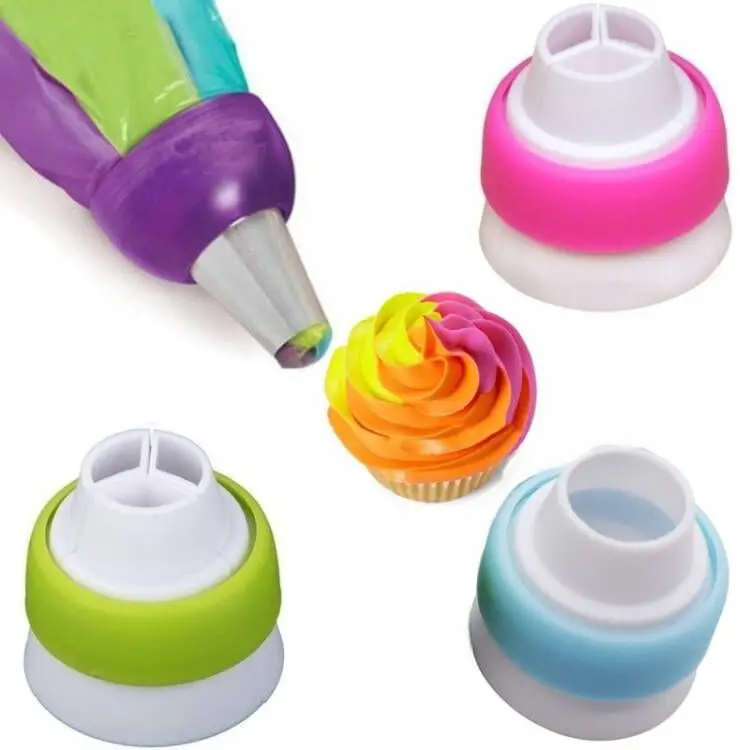 3Color DIY Dýzu prevodník spojky čokolády čokoládový koláč s jedným otvorom/trom dierami.