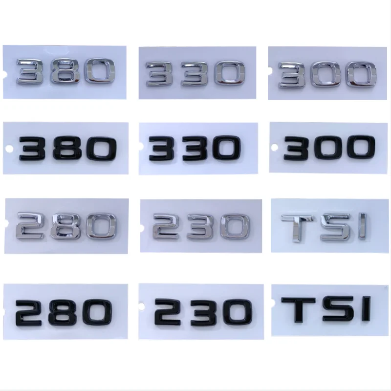3d ABS 230 280 300 330 380 TSI LISTS AUTO Zadný kmeň Nálepka znak pre SKODA OCTAVIA 3 2 Superb Fabia Yeti Karoq KAMIQ