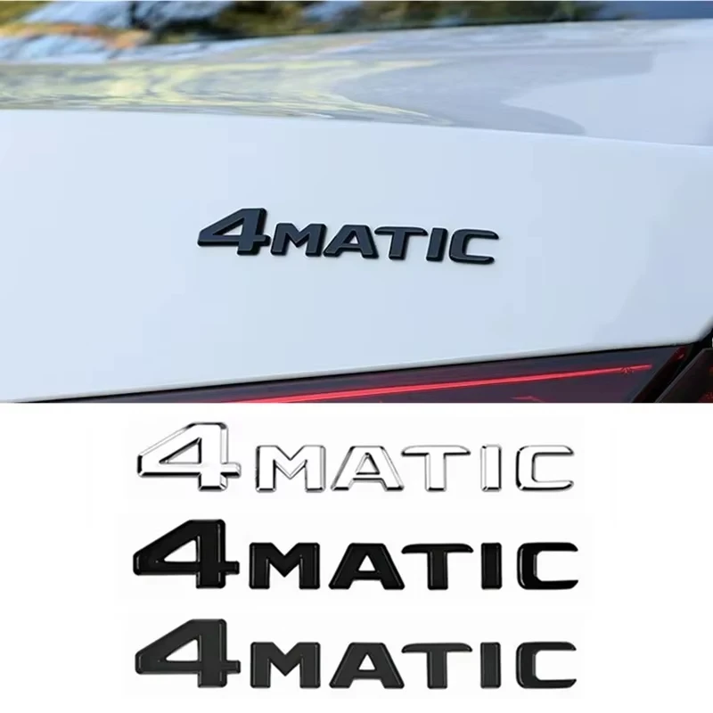3D ABS 4MATICKÉ LOGO CAR CAR A Zadné písmená Písmená znakov pre Mercedes Benz W246 W204 W205 W212 W213 R350 C300 E300 W447