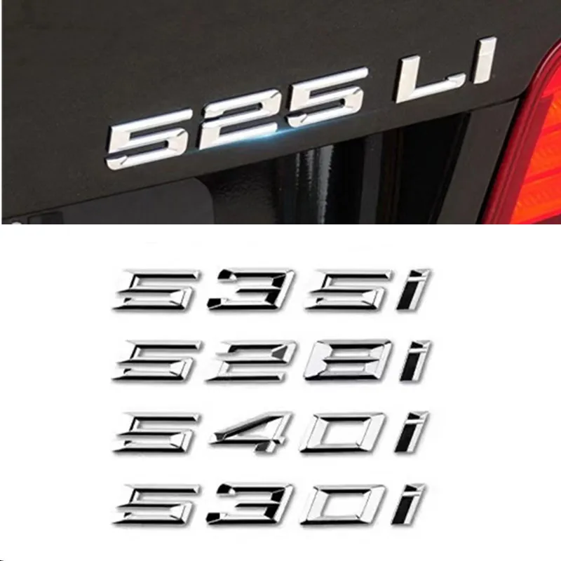 3D ABS Car Trunk Emblem Badge Logo pre BMW 520I 525I 530I 535I 520D 525D 530D G30 E60 E39 E34 F10 Listové príslušenstvo