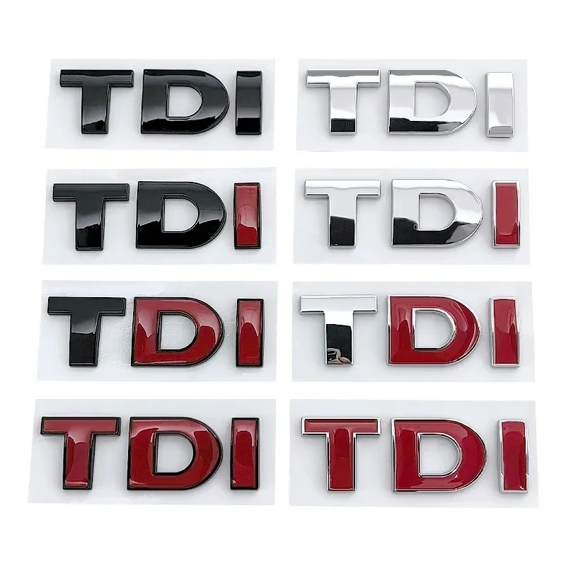 3D ABS TDI LOGO PÍSOMNÉ LISTY Znak auto Fender Trunk Badge Sticker pre VW Passat Jetta Touareg Tiguan Polo Golf 5 6 Audi príslušenstvo