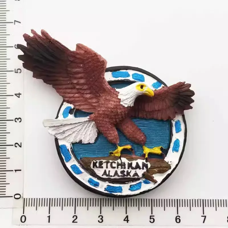 3d American Eagle Animal Design Creative Chladnička magnetu cestovného suveníru remeselnícky darček