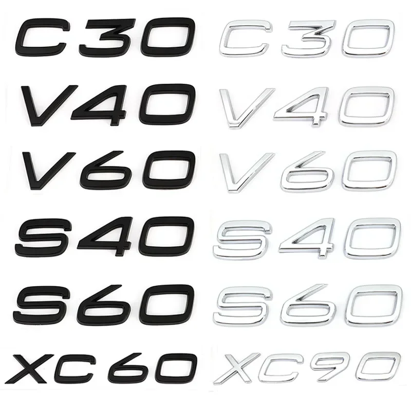 3D AWD T3 T5 T6 T8 LOGO Známy odznak nálepky na nálepku automobilov pre Volvo C30 V40 V60 S40 S60 XC40 XC60 XC90 S80 S90 S80L S60L STARTING AUTOM