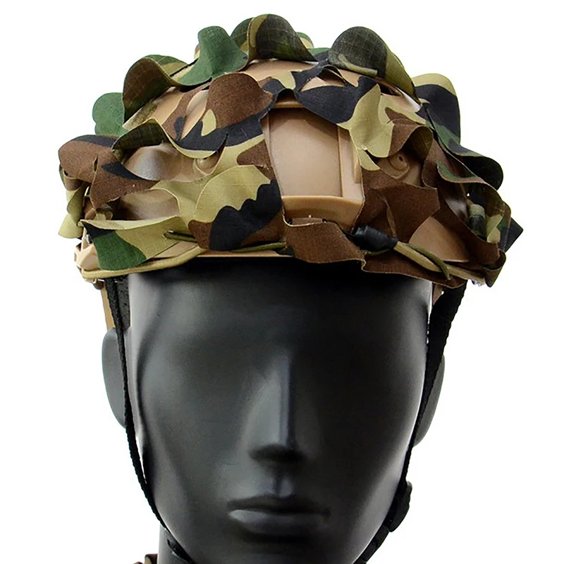 3D Camo Net Airsoft Helme Cover Laser Cut Nylon Wargame Wargame Paintball Paratrooper Lovecké príslušenstvo